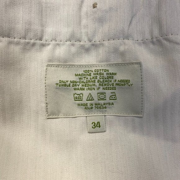 Orvis Mens Size 34 ,100% Cotton Pants ,Flat Front - Picture 4 of 10